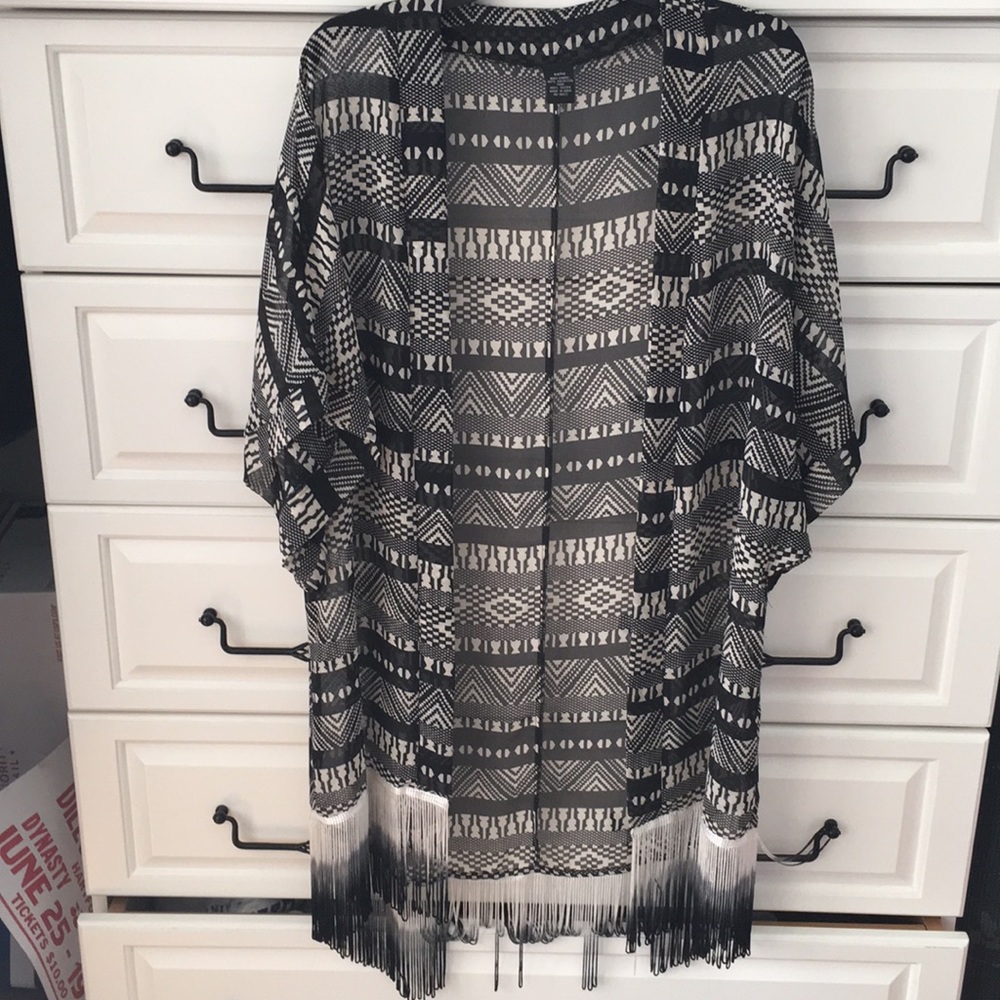 Black and White Kimono